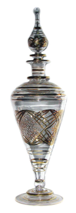 Egyptian blown glass perfume bottles