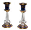 Egyptian blown glass candlestick holder