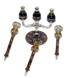 Egyptian blown glass candlestick