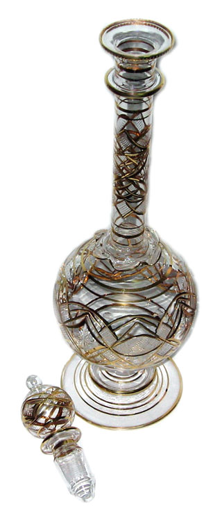 Egyptian blown glass perfume bottles