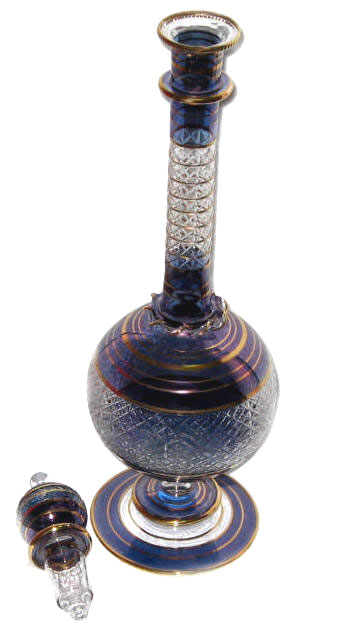 Egyptian blown glass decanter
