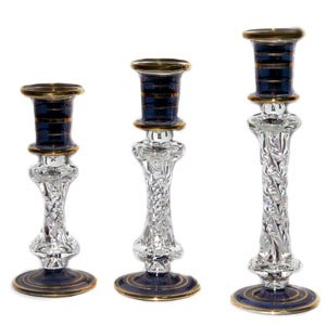 Egyptian blown glass candle stick