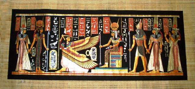  Papyrus Painting - Coronation of Nefertari