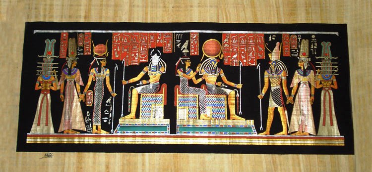  Papyrus Painting -  Nefertari and the Journey to the Afterlife