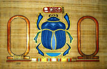 Papyrus Painting: Personalized Scarab