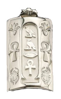 Silver ankh cartouche