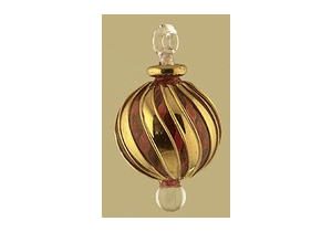 blown glass christmas ornament ribbons