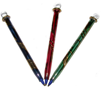 Egyptian blown glass writing pens