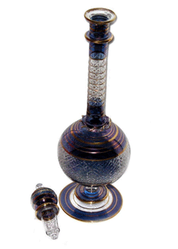 blown glass decanter atlantis