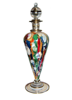 blown glass decanter bohemian