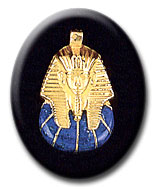 King Tut with blue lapis pendant