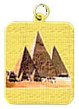 Laser etched pendant of the pyramids