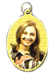 Custom photo jewelry oval pendant