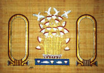 Personalized Papyrus Painting: Birds and Lotus