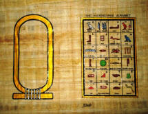 Papyrus Painting: Personalized Hieroglyphic Alphabet