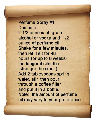 perfume spray recipe