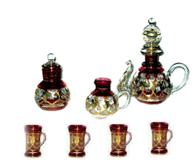 Blown glass tea set